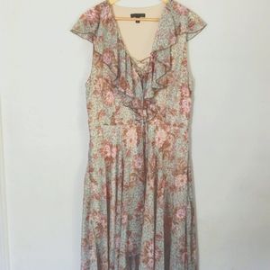 City Triangles Hi low Floral  Maxi dress sz 15